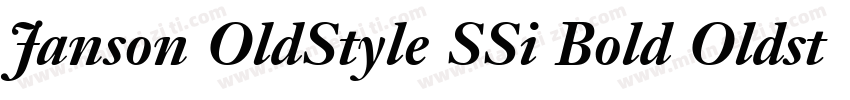 Janson OldStyle SSi Bold Oldstyle Figures字体转换